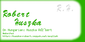 robert huszka business card